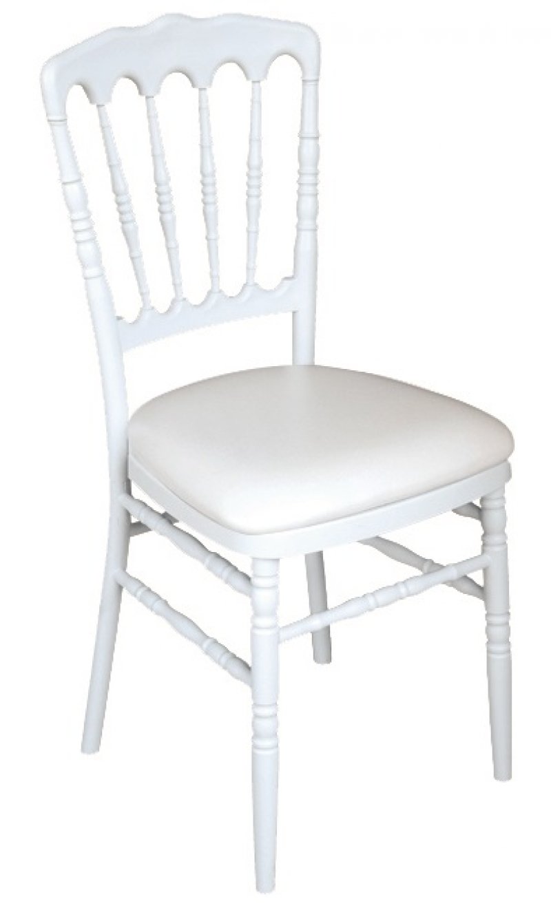 Housse de galette blanche pour chaise napoléon - Protection de galette de  chaise en similicuir