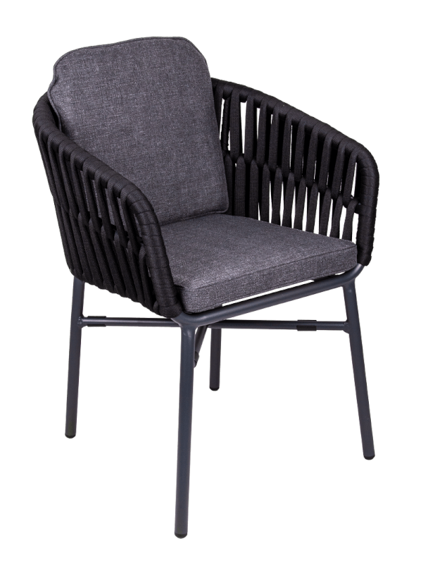 Fauteuil NATTY en aluminium gris anthracite