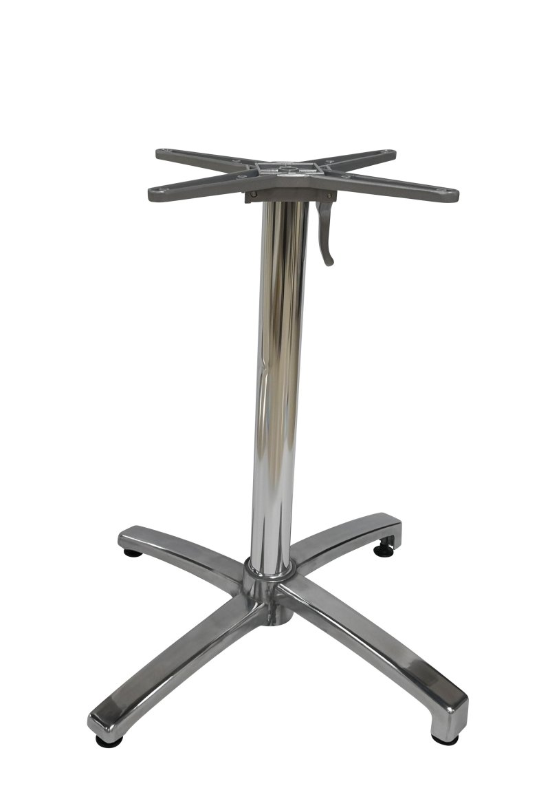 PIEDS de Table et Guéridon - Finition Aluminium Chromé - PLIABLE et ENCASTRABLE 