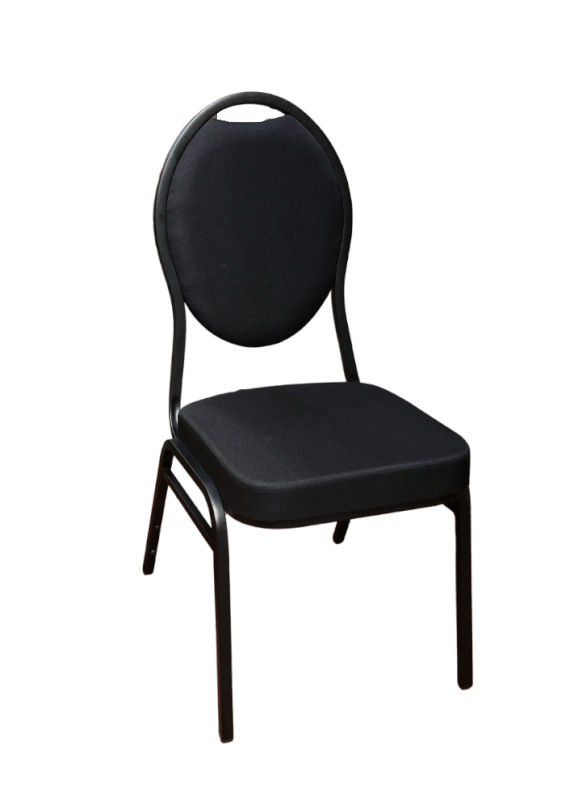 Chaise Banquet Confort - Tissu Noir